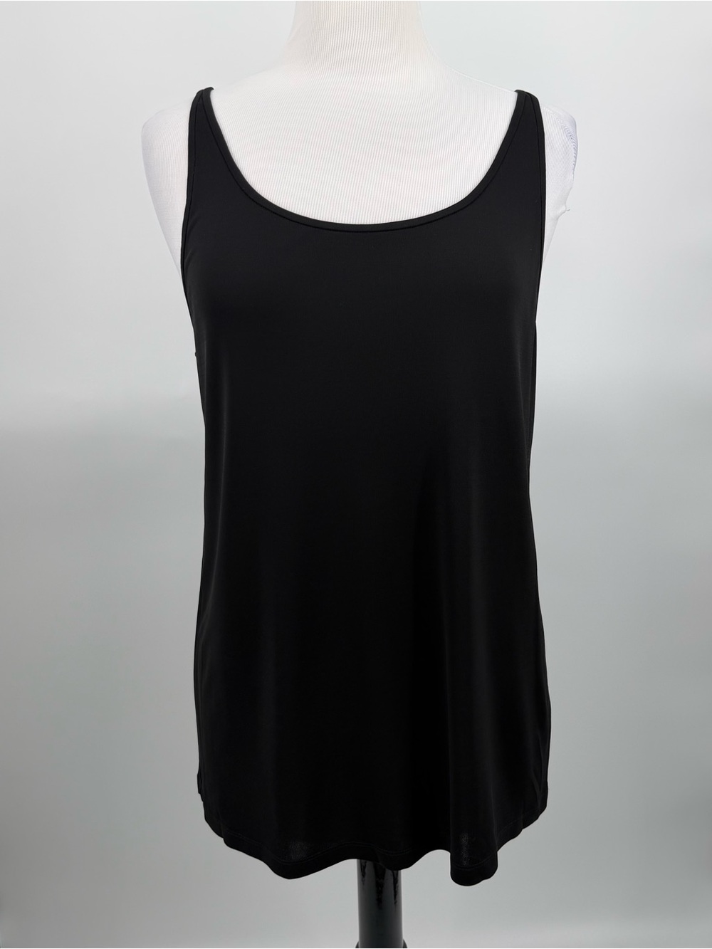 Eileen Fisher Black Silk Sleeveless Tank Top Size L